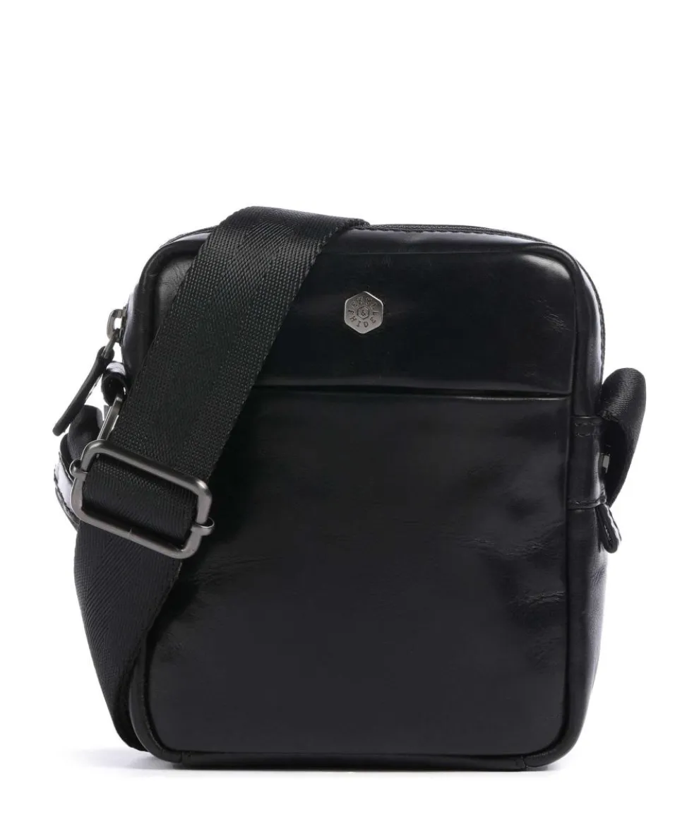 Montana Crossbody bag fine grain cow leather black