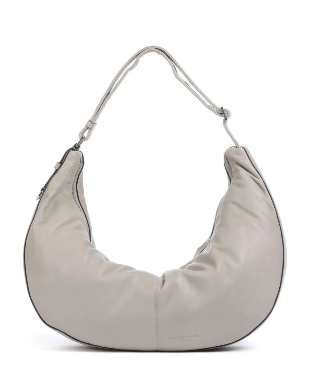 Moon Sheep Natural L Hobo bag sheepskin leather grey/beige