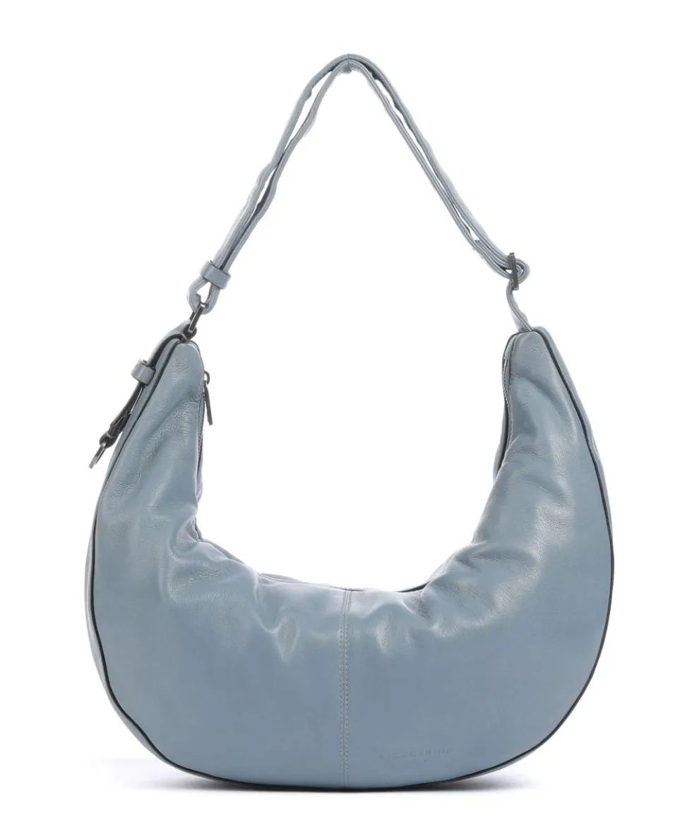 Moon Sheep Natural M Hobo bag sheepskin leather blue-grey