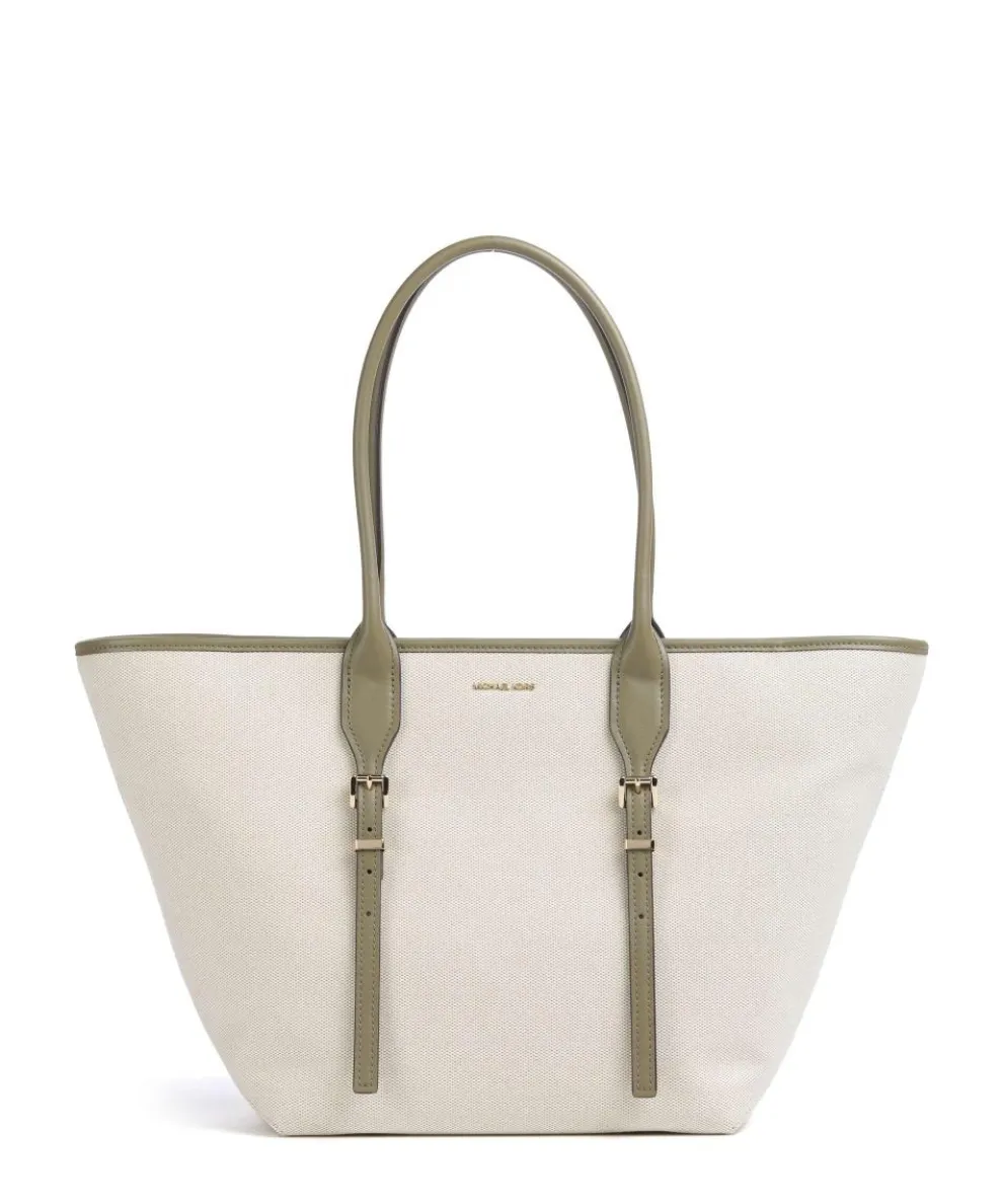 Moore Tote bag polyester, canvas beige/green