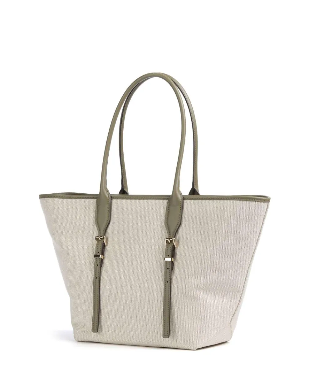 Moore Tote bag polyester, canvas beige/green