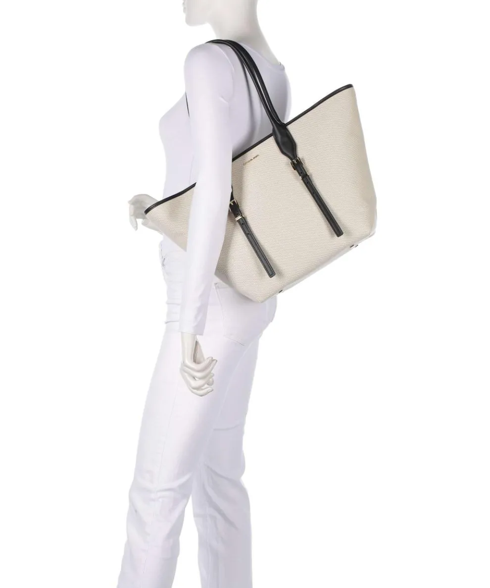 Moore Tote bag polyester, canvas beige/black