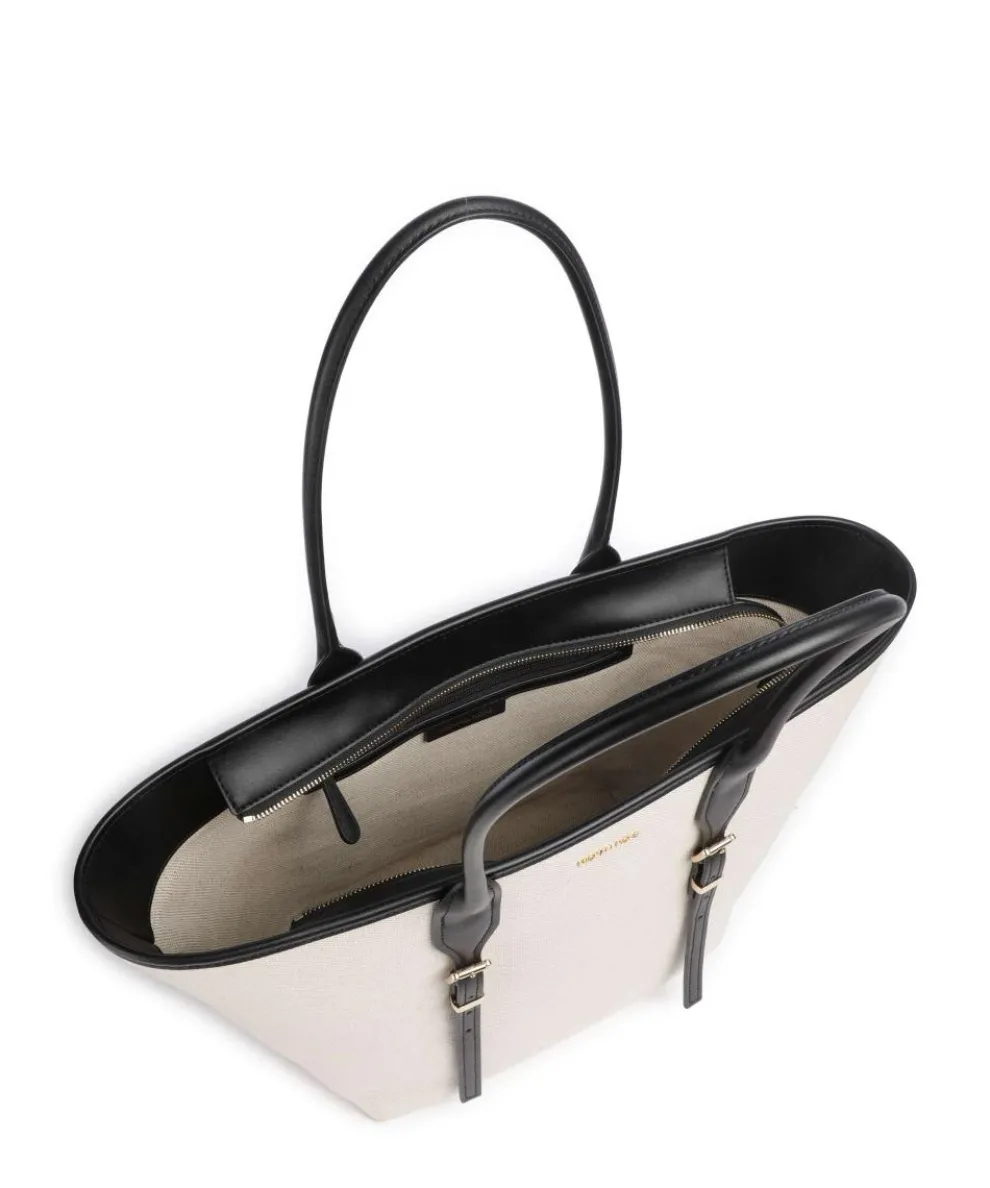 Moore Tote bag polyester, canvas beige/black