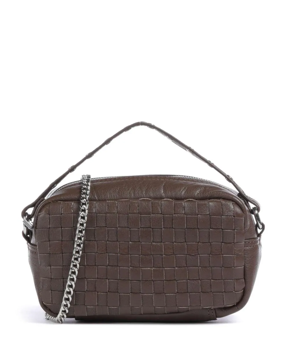 Mountain Lyra Crossbody bag grained leather dark brown