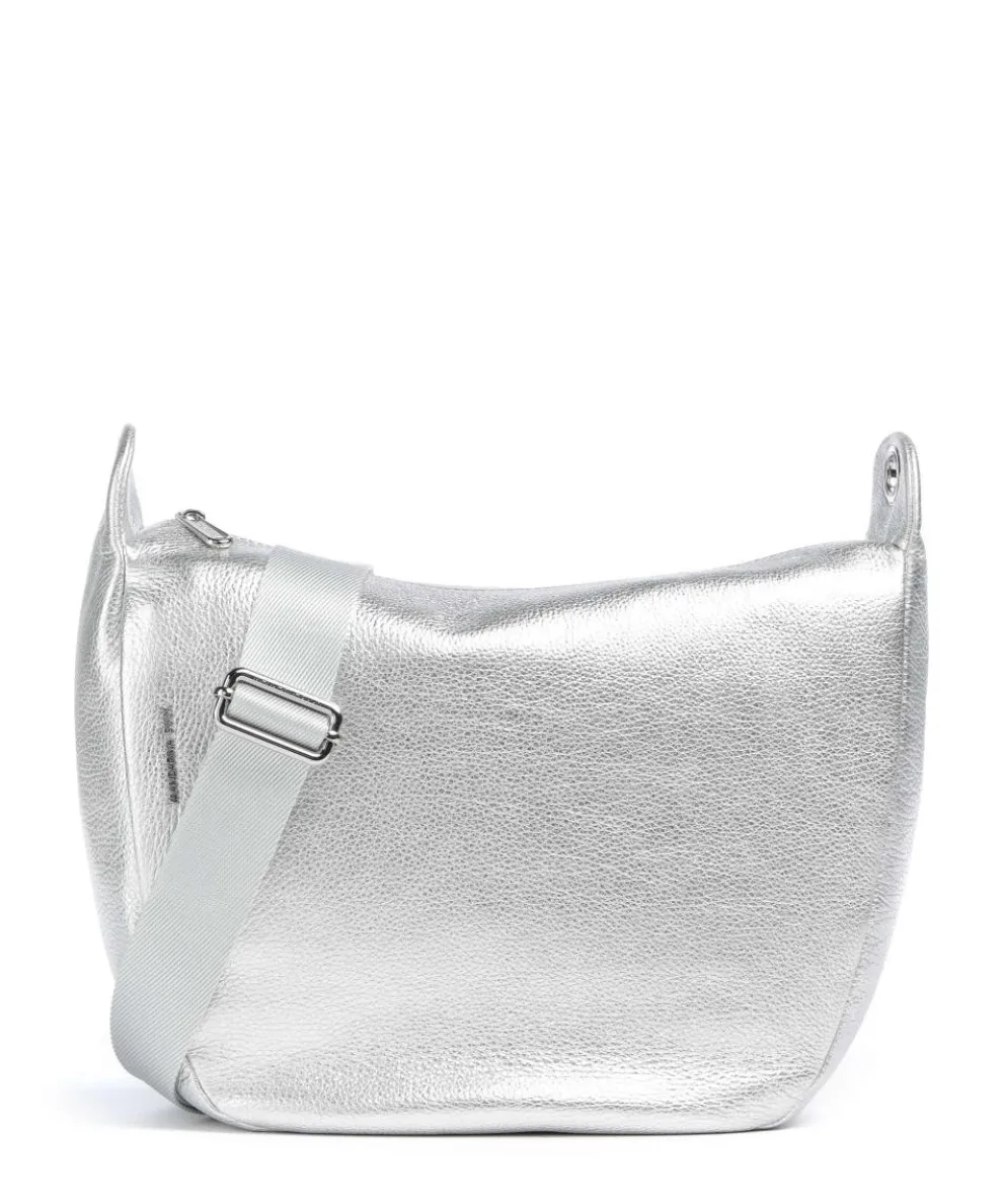 Mellow Metal Crossbody bag grained calfskin silver