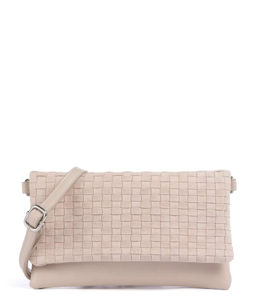 Weave Harmony Crossbody bag sheepskin leather nude