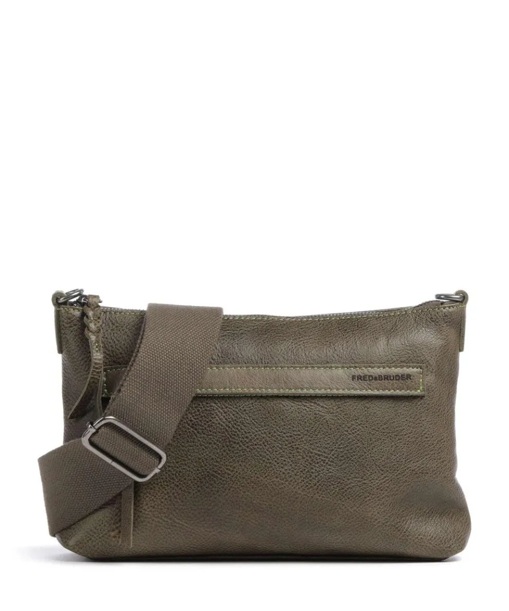 My old Friend Crossbody bag grained leather olive-green
