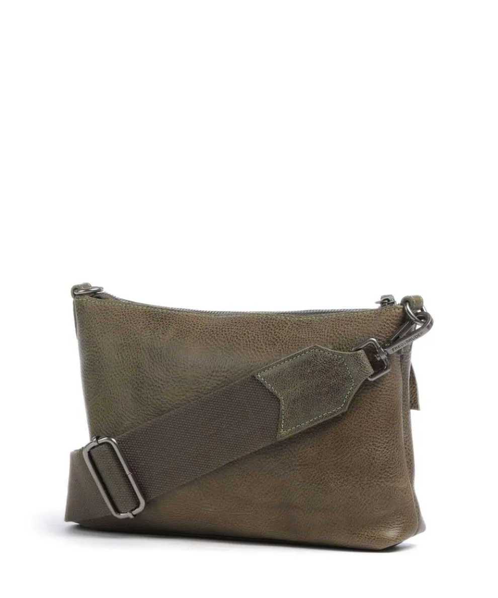 My old Friend Crossbody bag grained leather olive-green