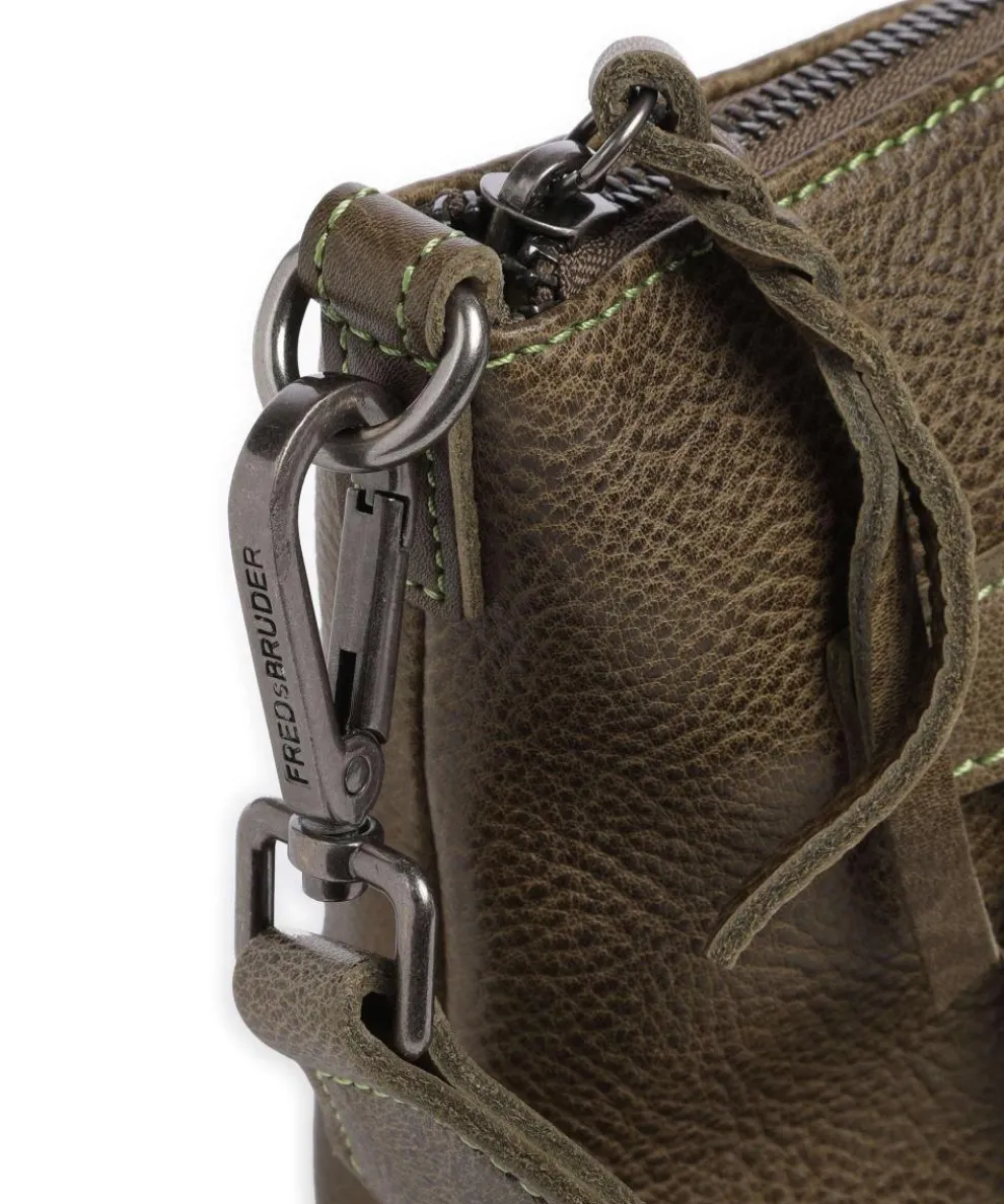 My old Friend Crossbody bag grained leather olive-green