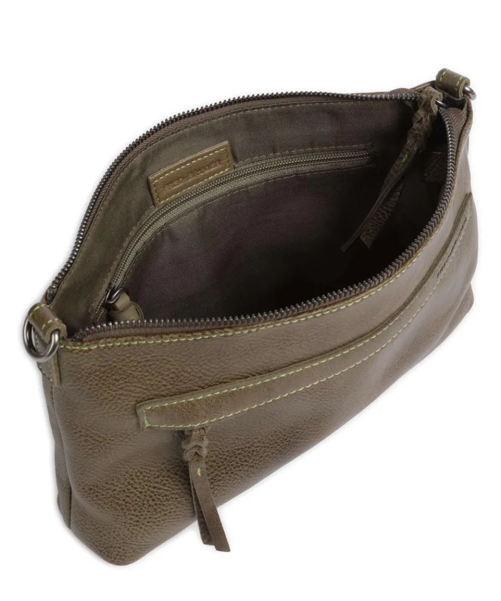 My old Friend Crossbody bag grained leather olive-green