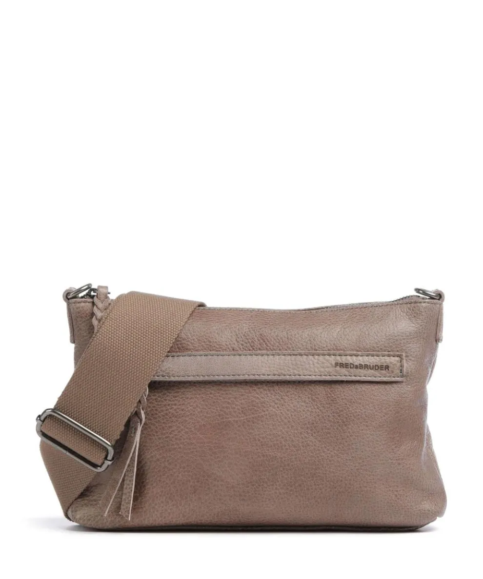 My old Friend Crossbody bag grained leather taupe
