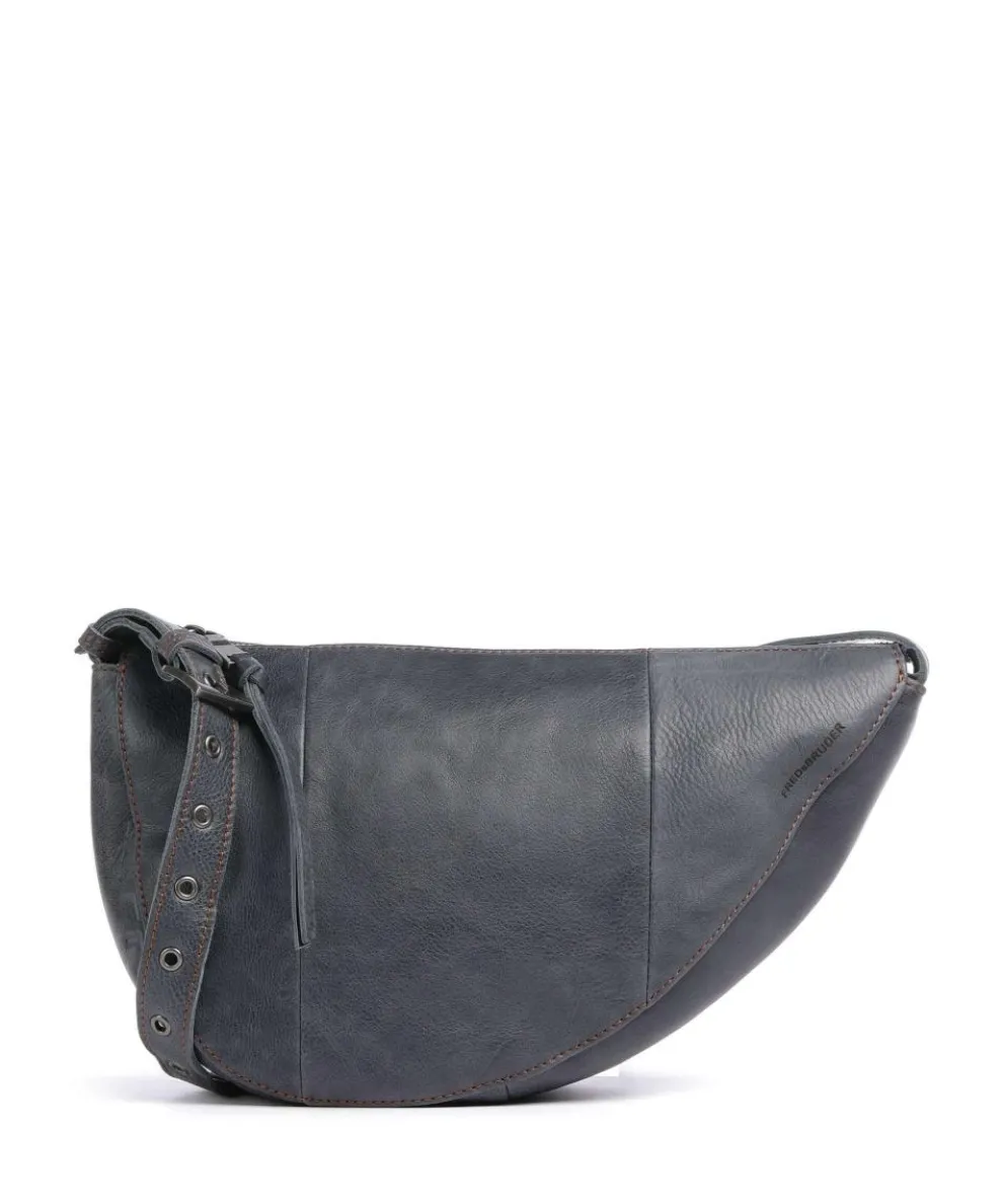 My old Friend Shoulder bag grained leather blue