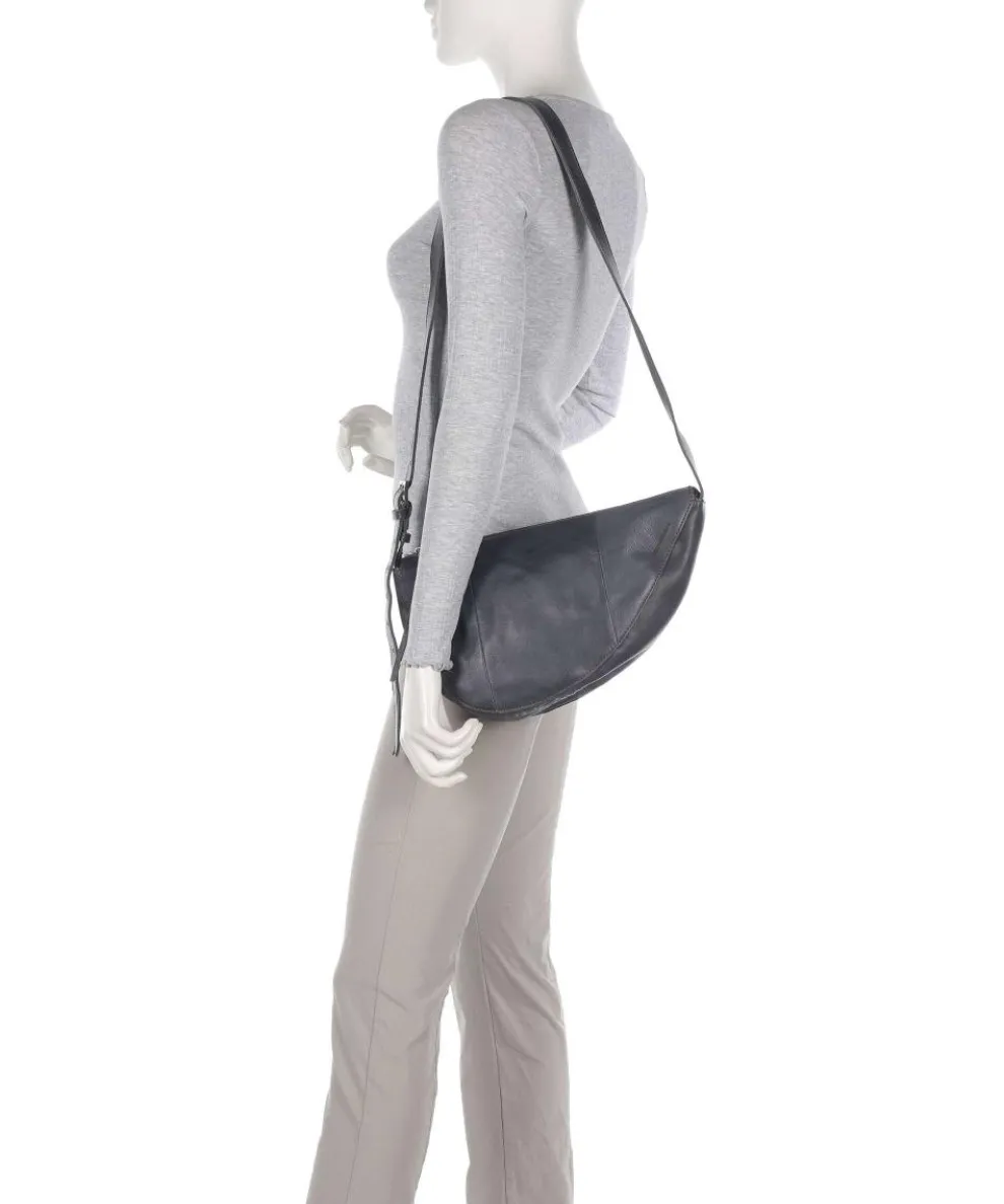 My old Friend Shoulder bag grained leather blue