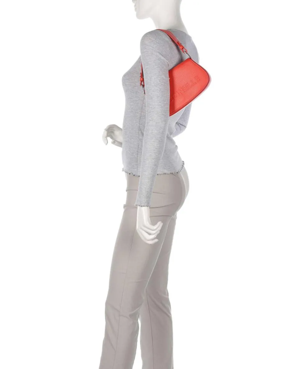 Myrtha Maxi Logo Shoulder bag grained leather orange