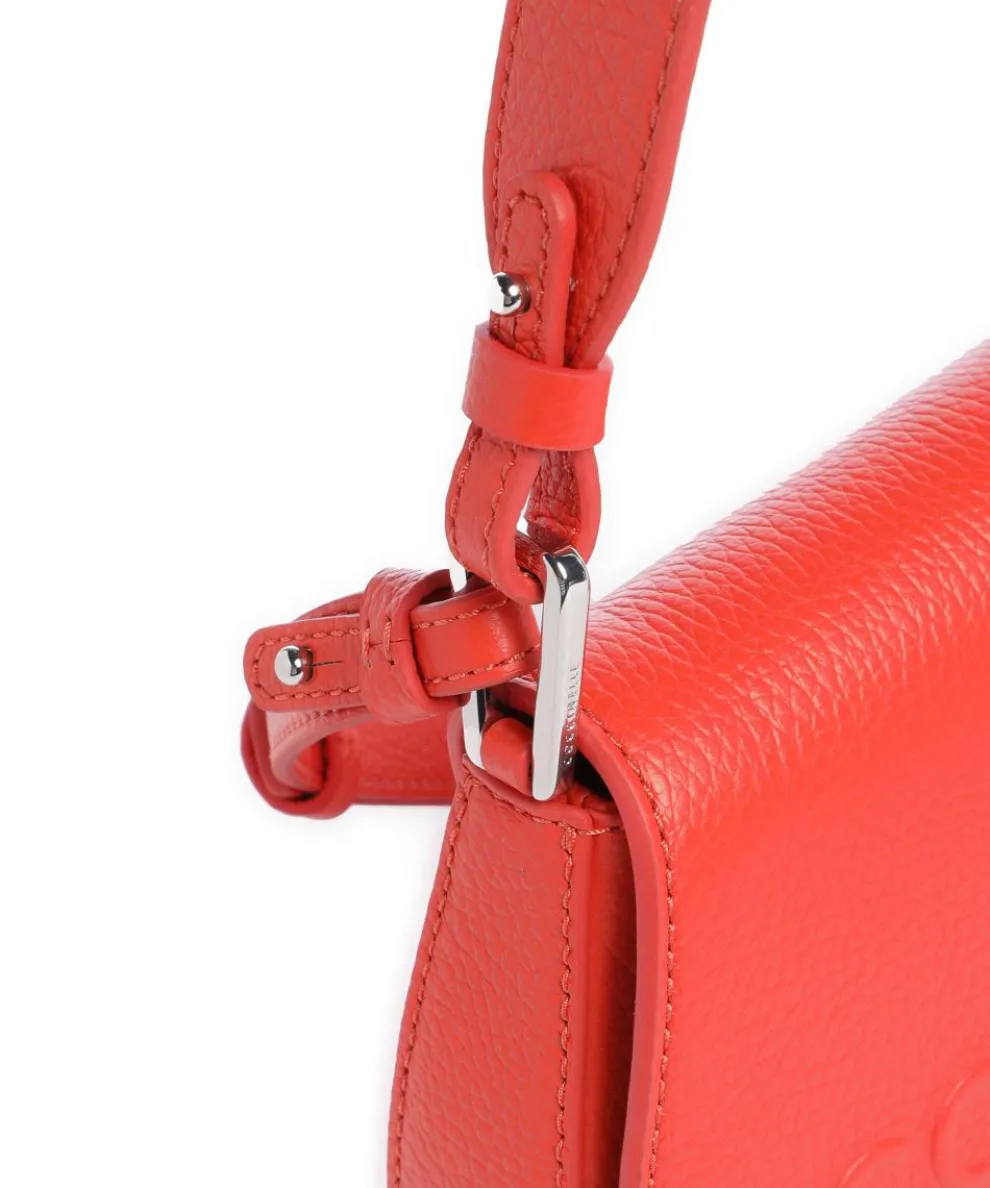 Myrtha Maxi Logo Shoulder bag grained leather orange