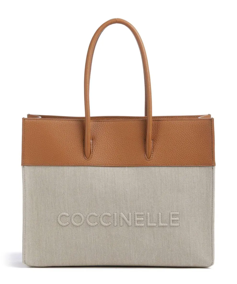 Myrtha Tote bag canvas brown/beige