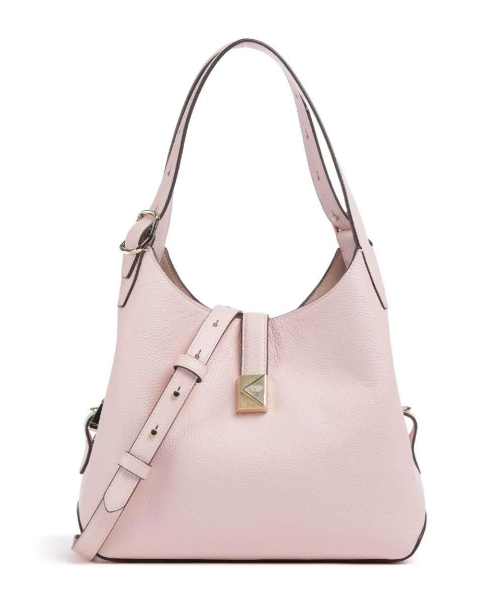 Deco Hobo bag grained cow leather rose