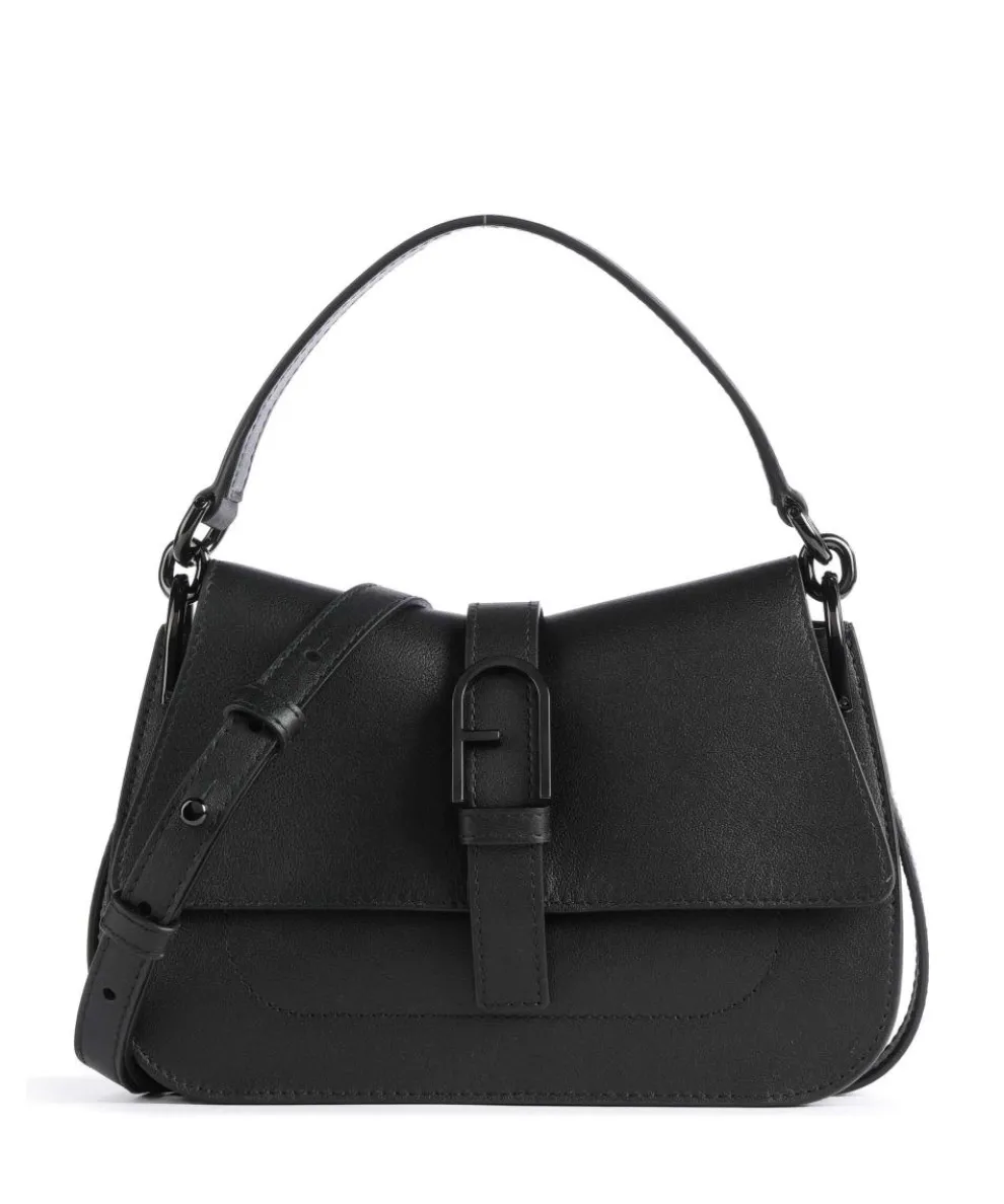 Flow Mini Handbag fine grain leather black