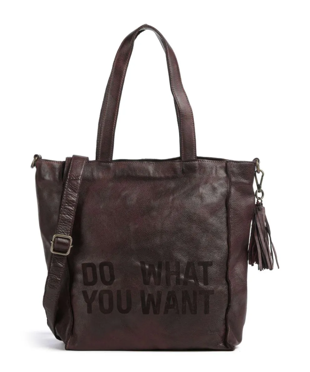 Hanfgasse 2 Hobo bag grained cow leather mahogany