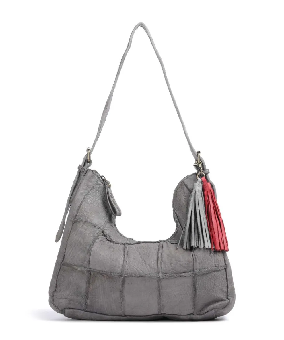 Malvengasse 5 Shoulder bag grained leather grey