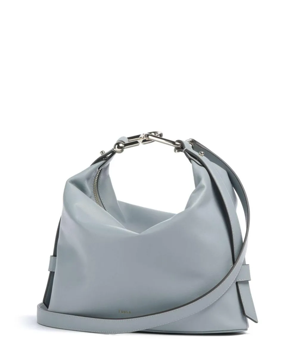Nuvola M Handbag fine grain leather light blue