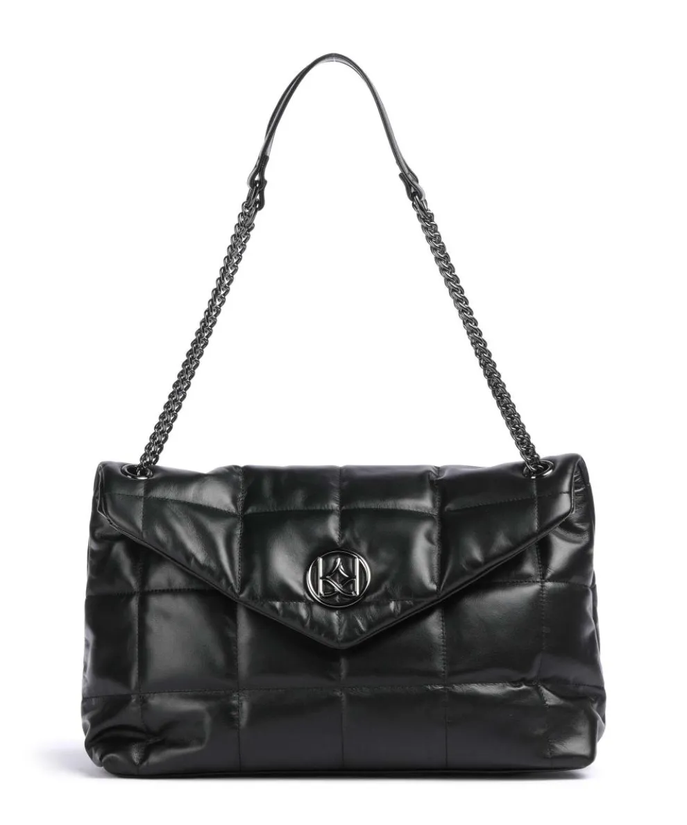 Diva Shoulder bag fine grain leather black