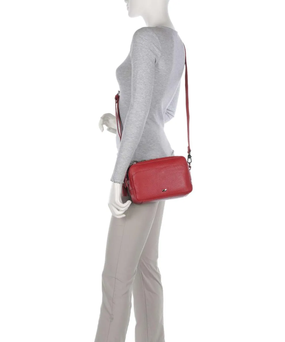 Hanna Crossbody bag grained cow leather red