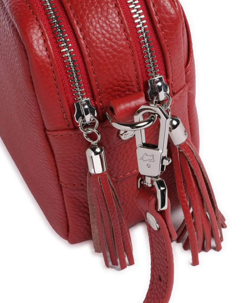 Hanna Crossbody bag grained cow leather red