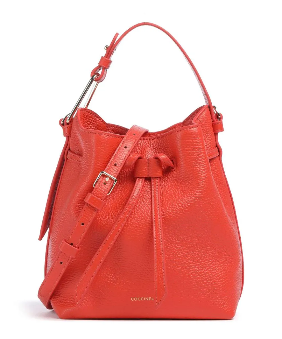 Malory Bucket bag grained leather orange