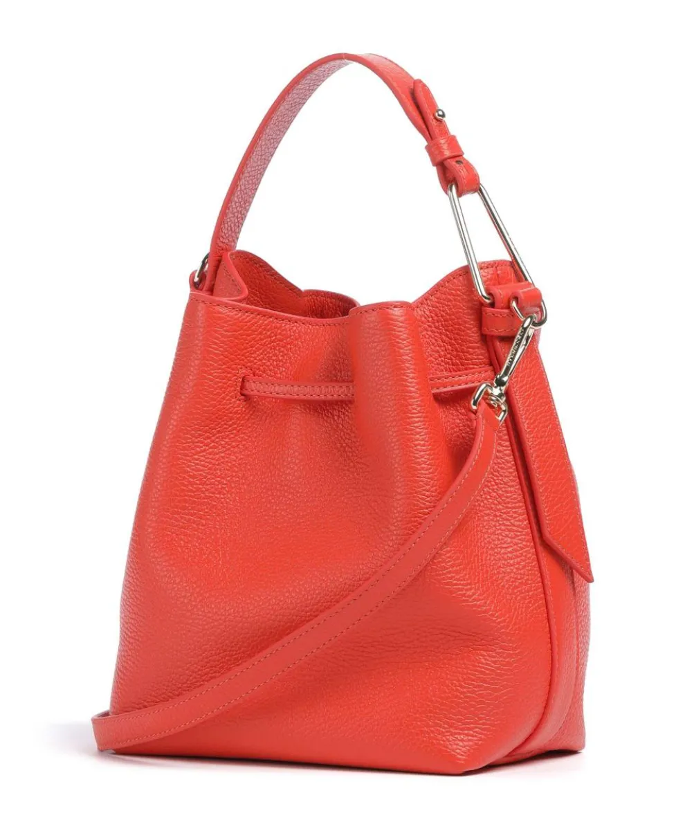 Malory Bucket bag grained leather orange