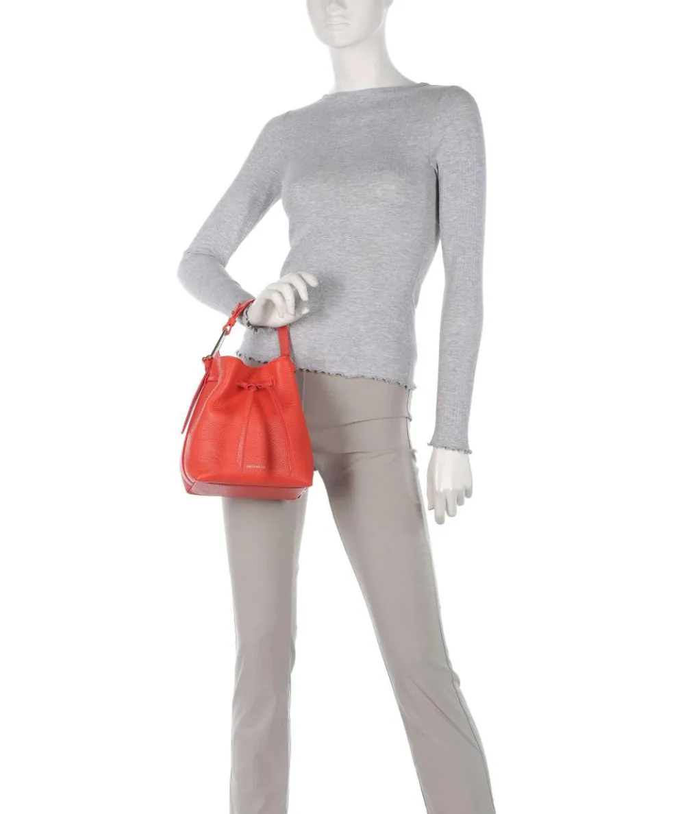 Malory Bucket bag grained leather orange