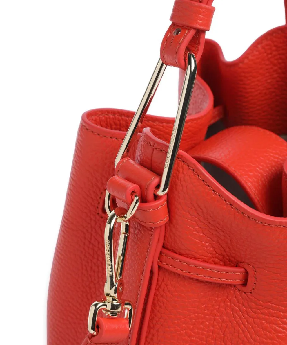 Malory Bucket bag grained leather orange