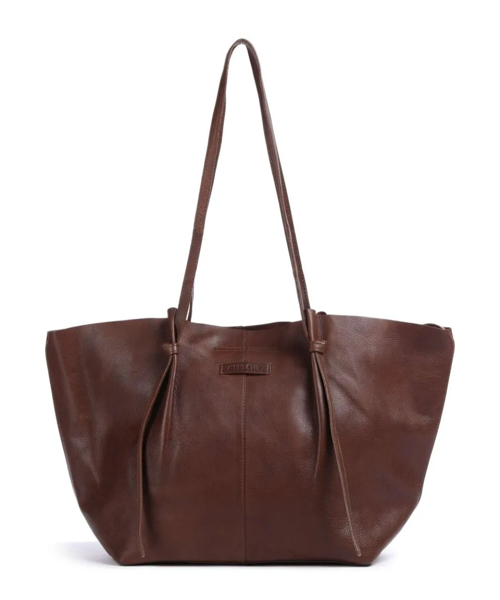 Nordic Simplicity Tote bag grained leather brown