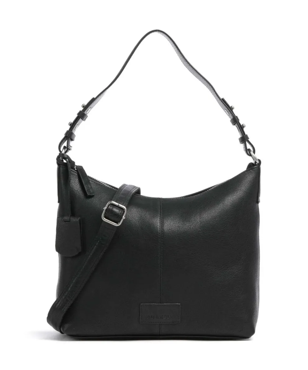 Soft Skylar Hobo bag grained leather black