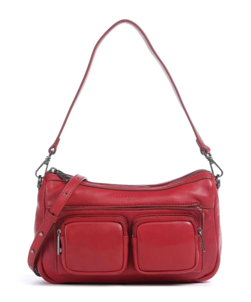 Maia Sheep Natural S Shoulder bag sheepskin leather dark red