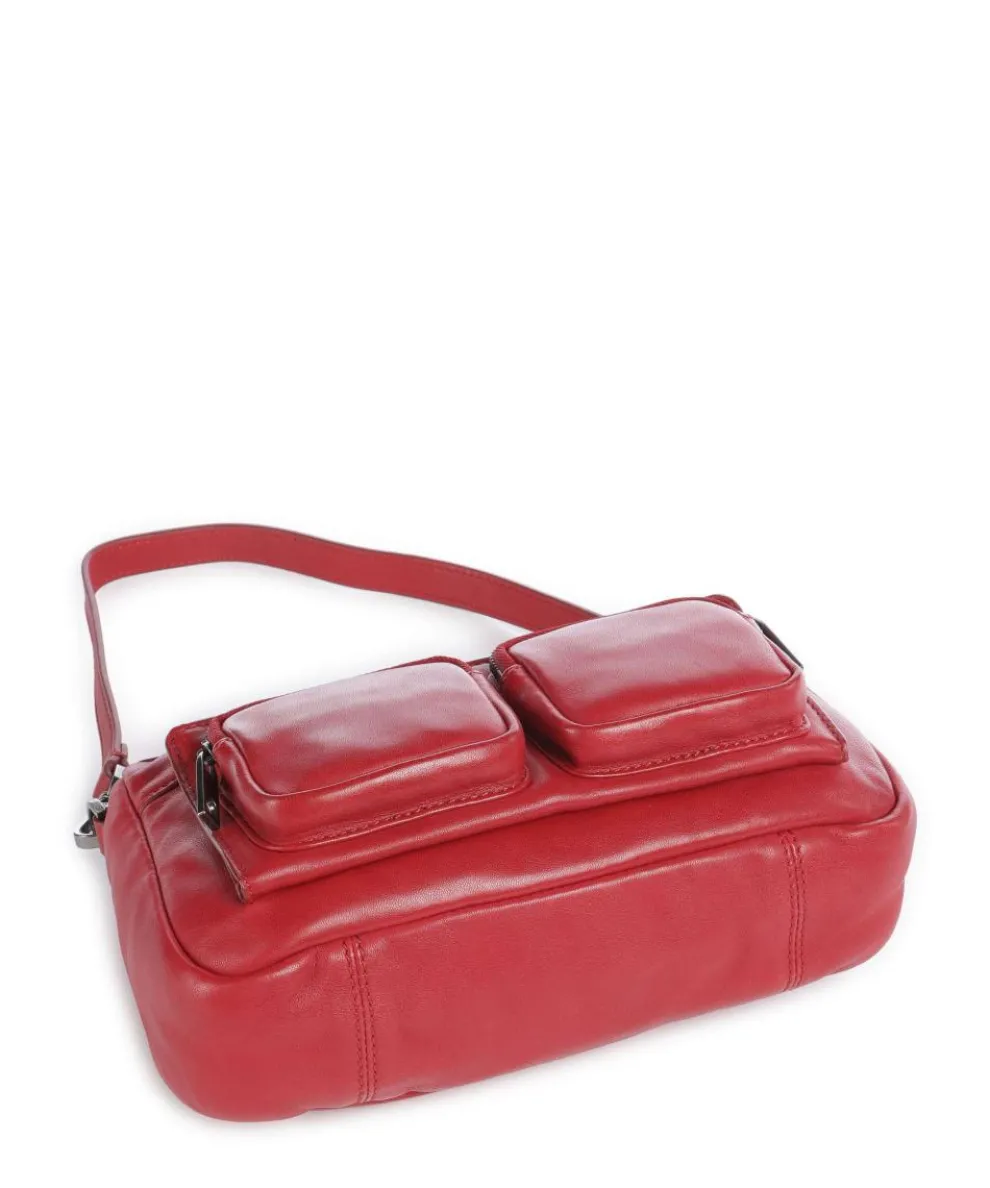 Maia Sheep Natural S Shoulder bag sheepskin leather dark red