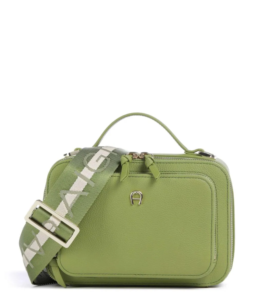 Zita S Crossbody bag grained cow leather green
