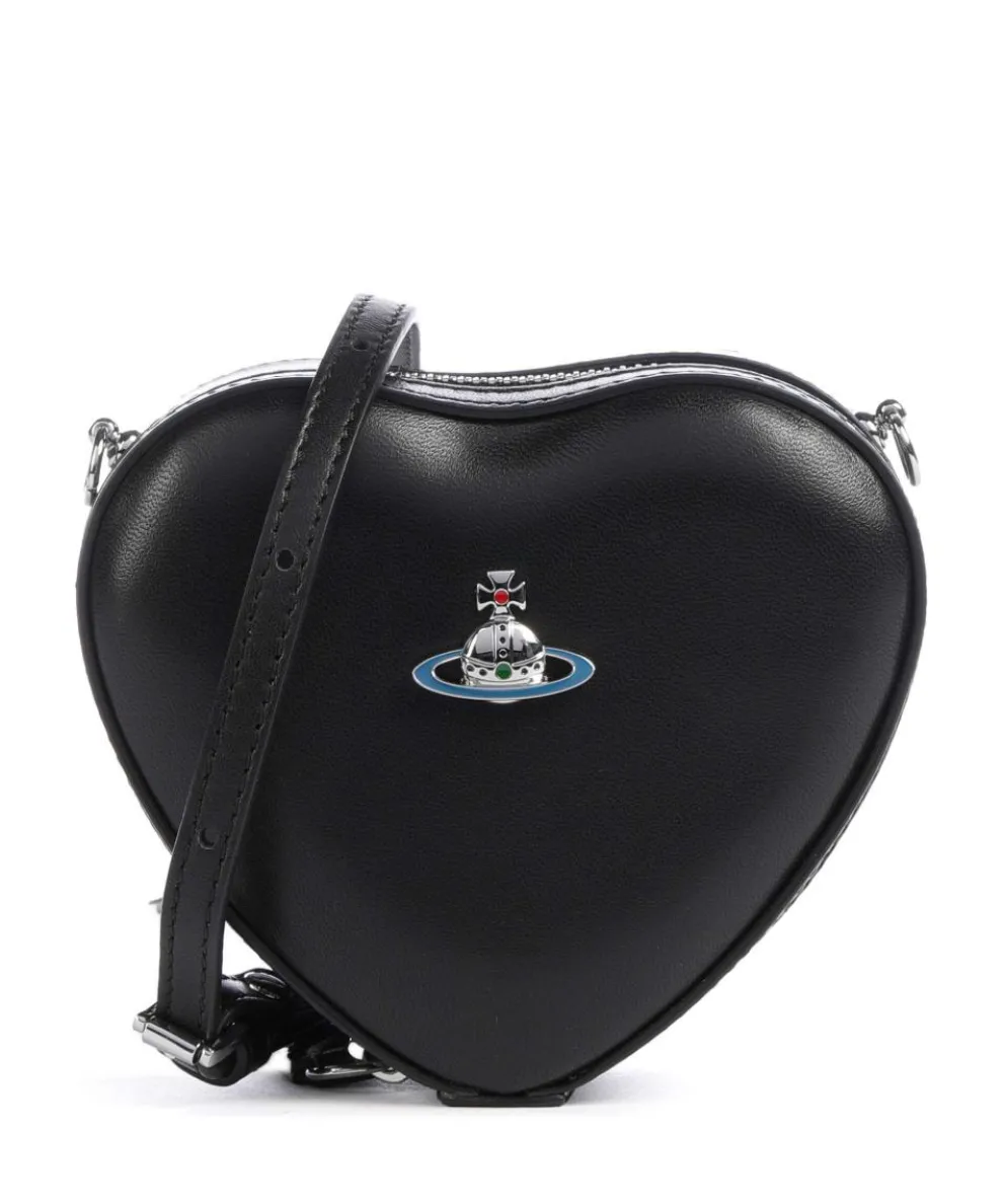 Nappa Mini Heart Crossbody bag lamb leather black