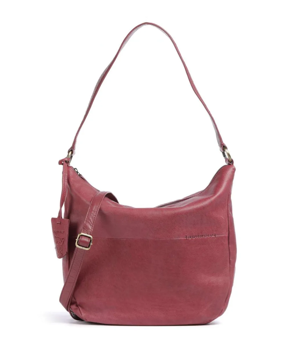 Natural Norah Hobo bag grained cow leather pink