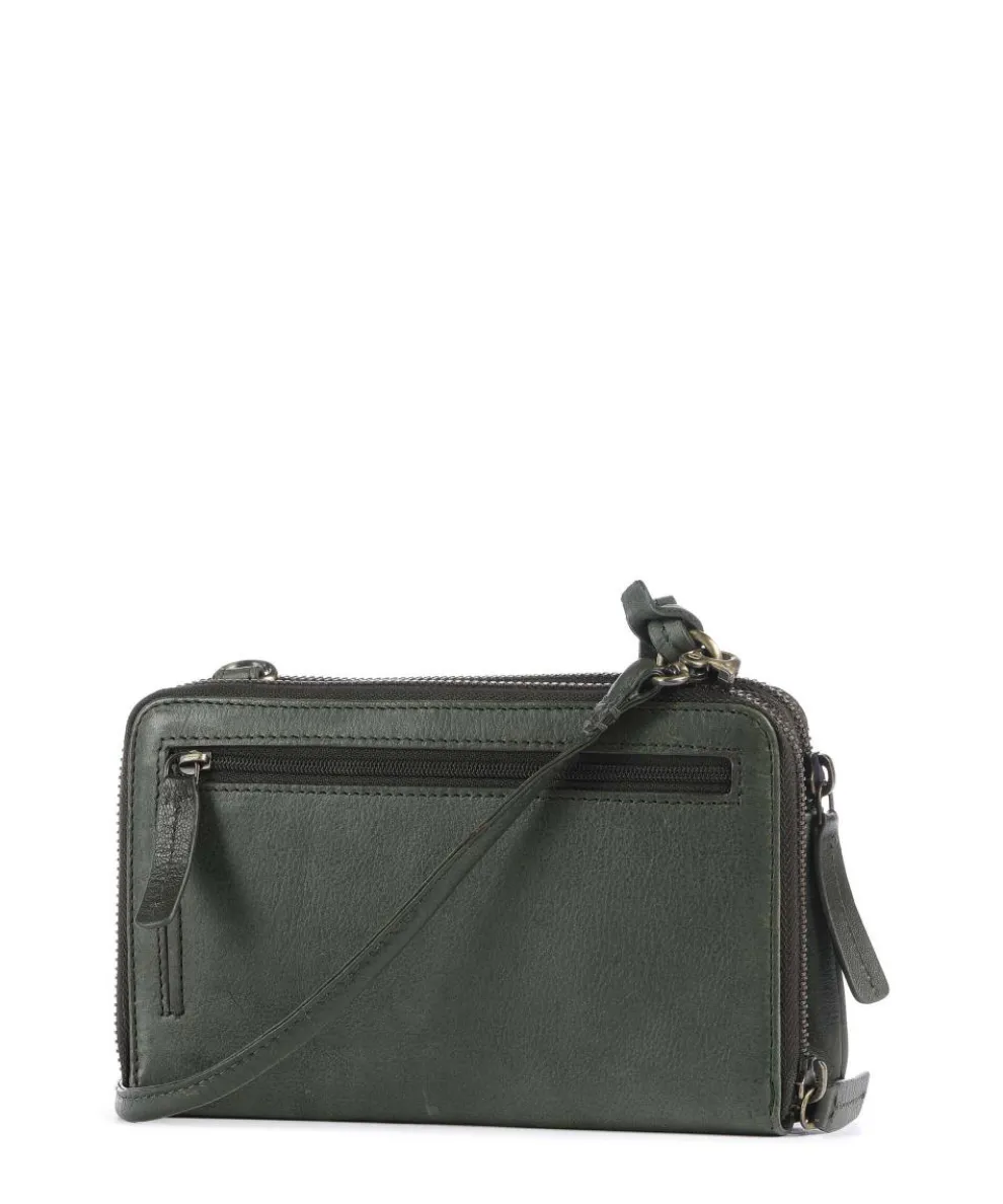 Natural Norah Wallet grained cow leather dark green