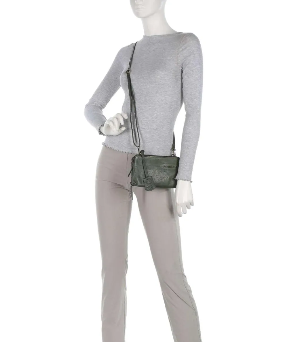 Natural Norah Wallet grained cow leather dark green