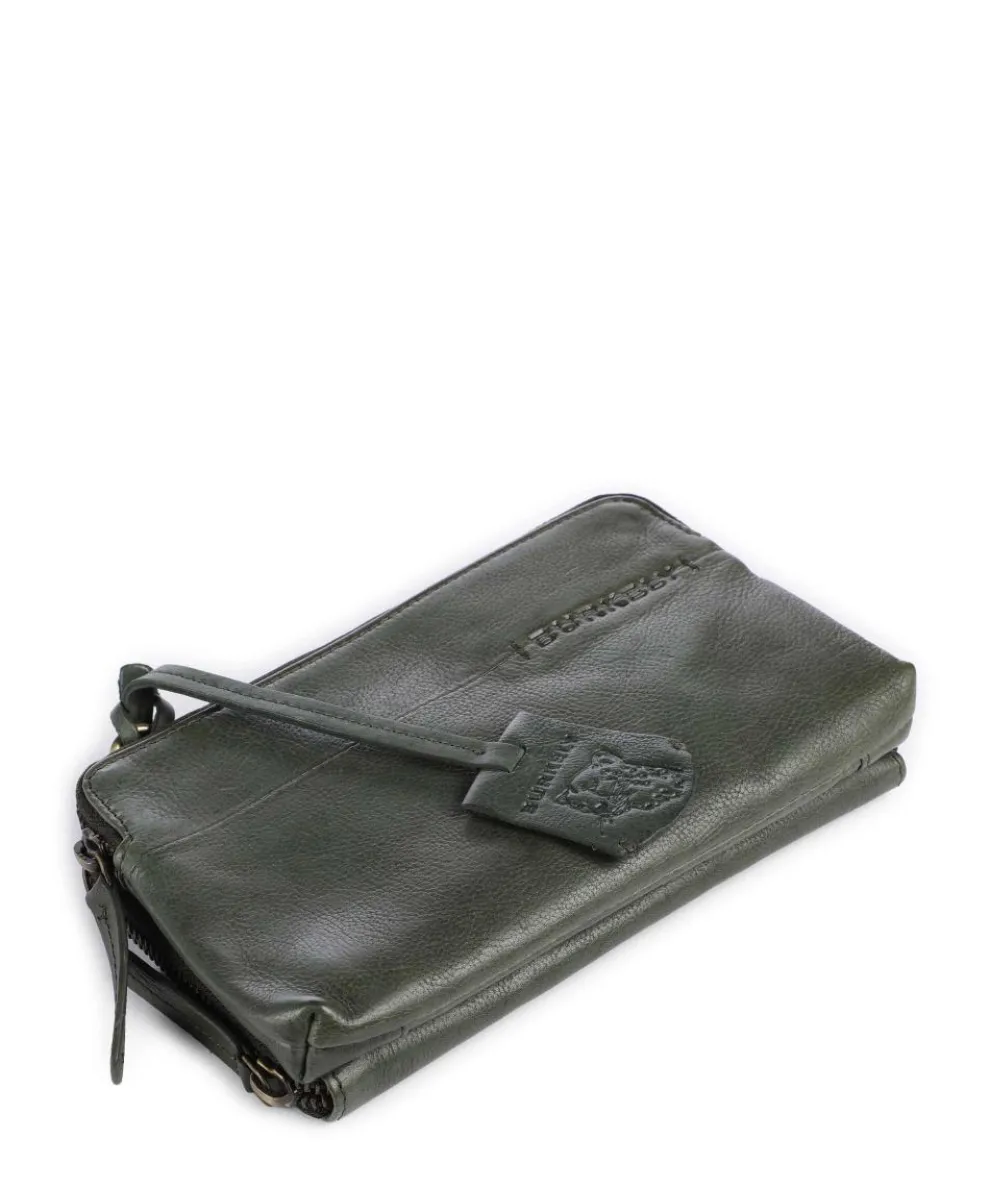 Natural Norah Wallet grained cow leather dark green