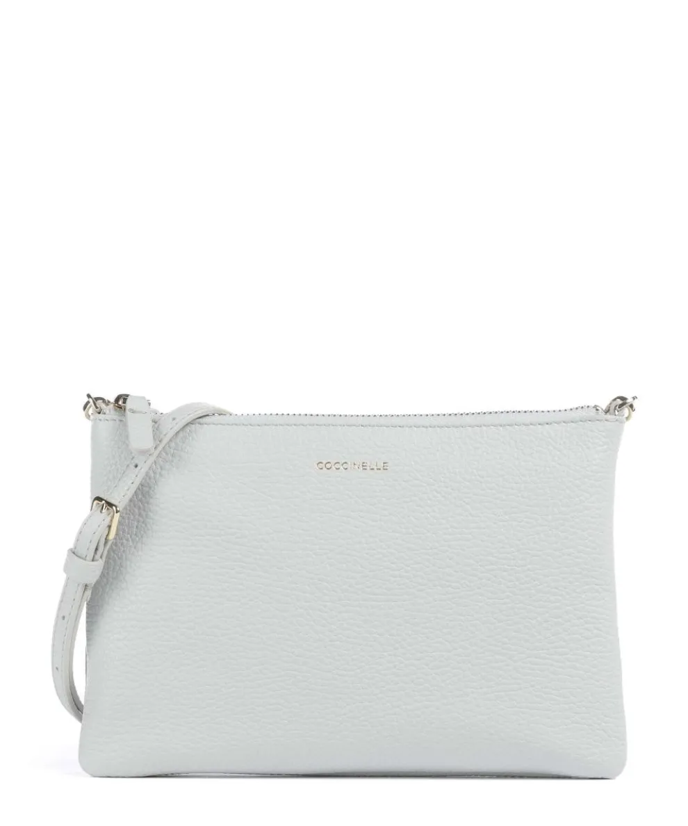 Best Crossbody bag grained leather light blue
