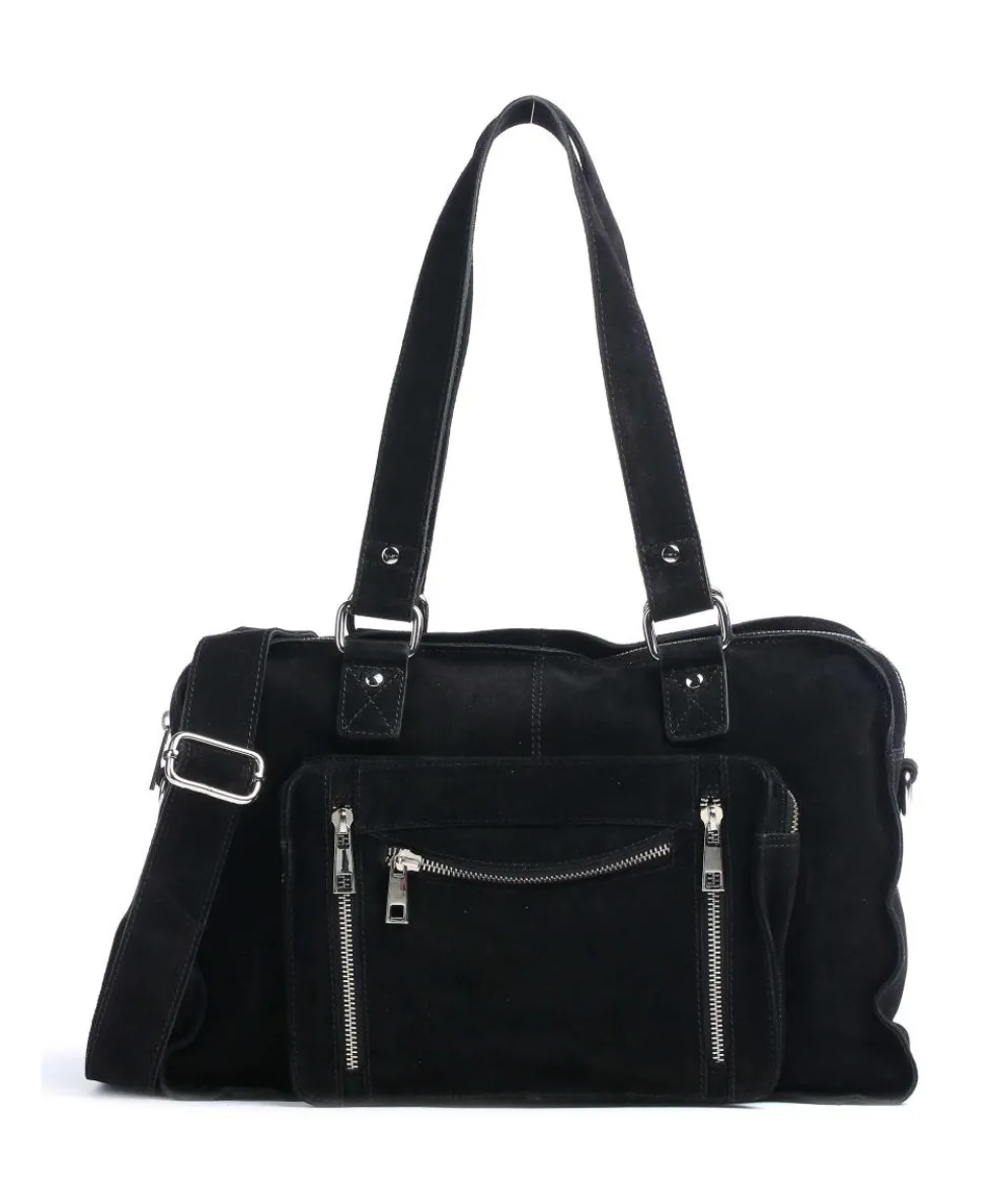 New Suede Mille Tote bag brushed leather black