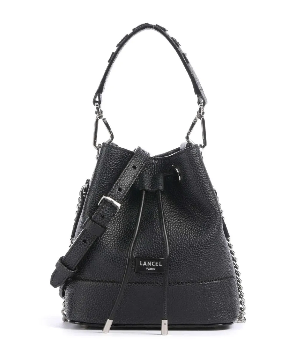 Ninon Mini Bucket bag grained cow leather black
