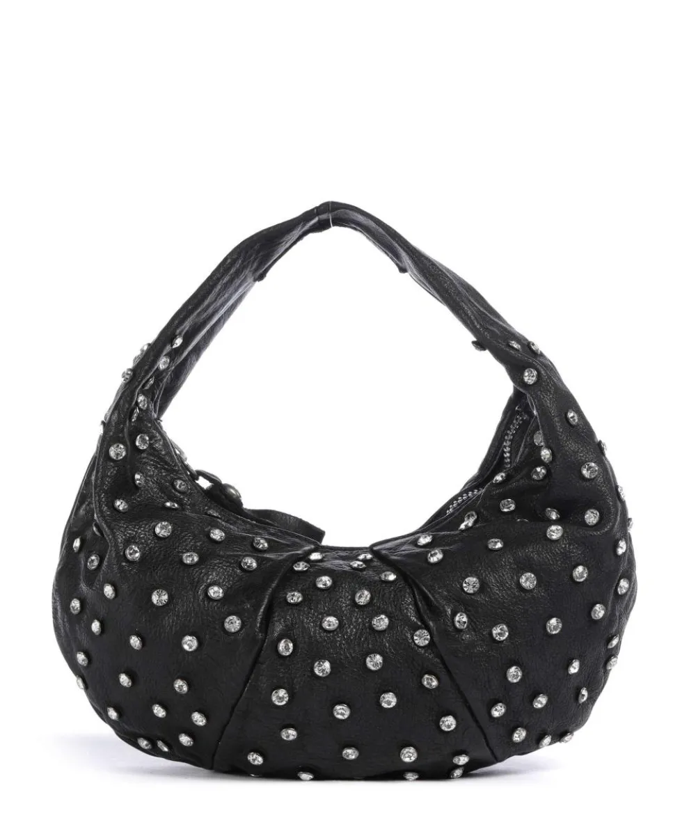 Hobo bag cow leather black