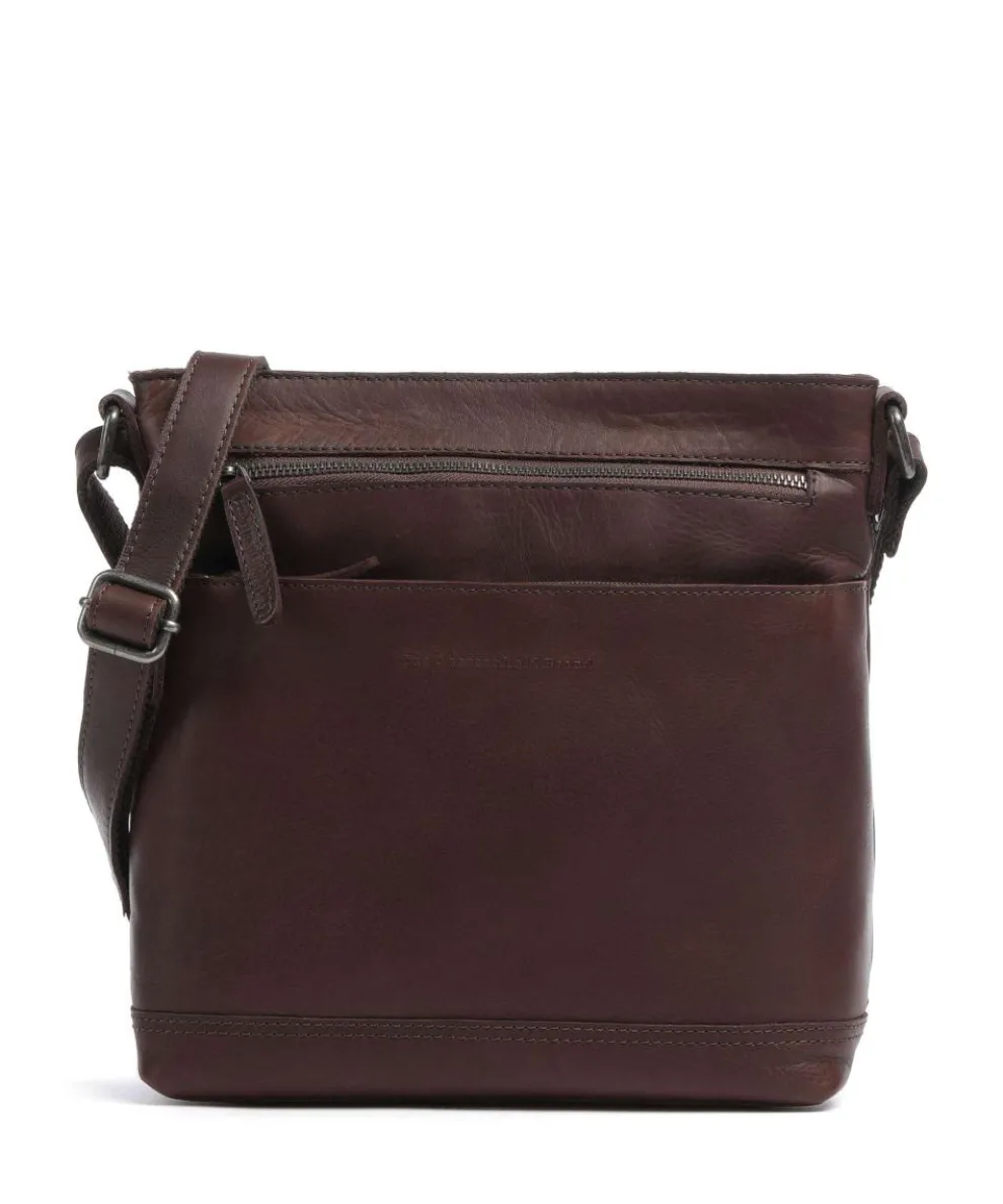 Cow Wax Pull Up Almeria Crossbody bag pull-up cow leather dark brown