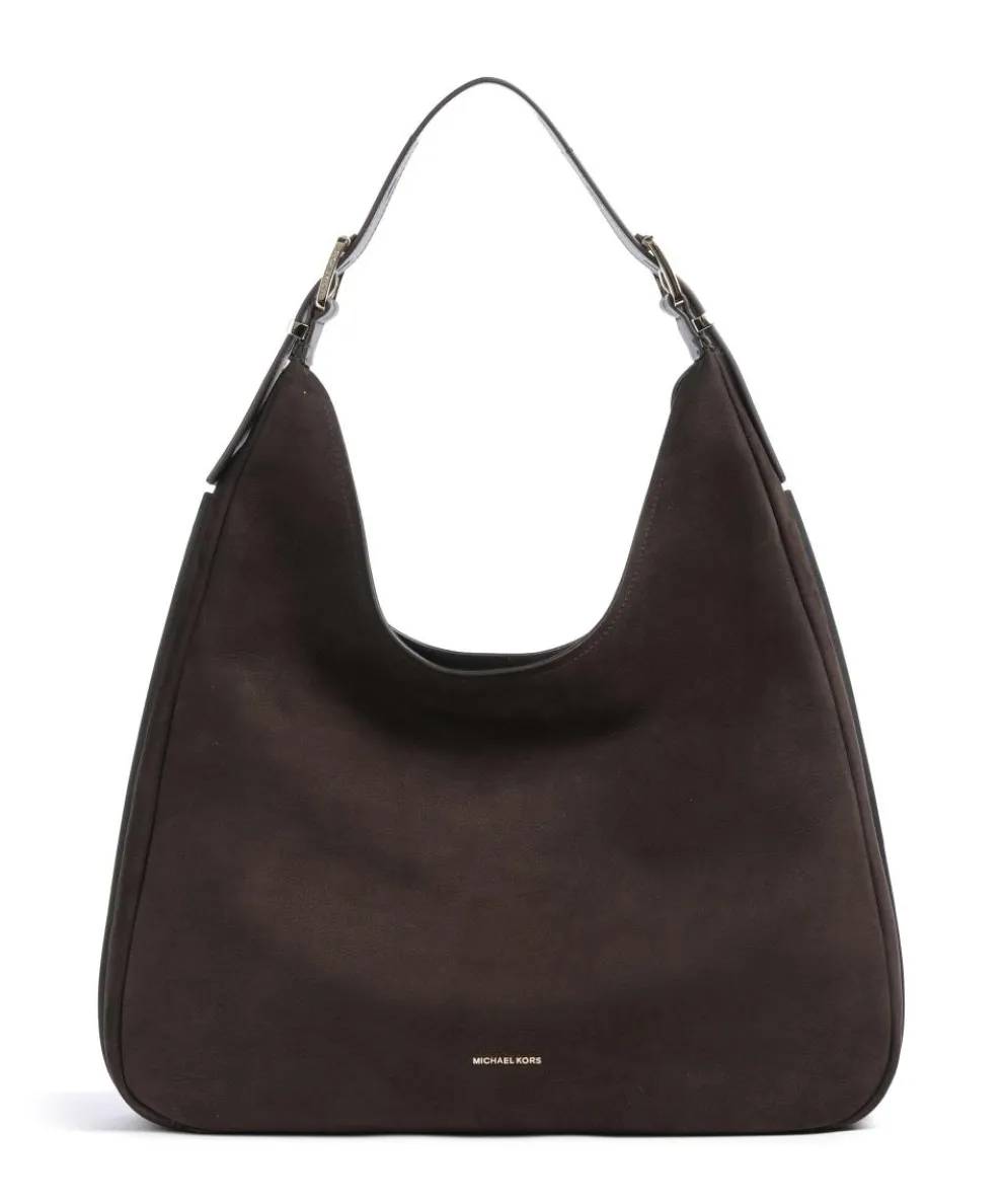 Nolita Large Hobo bag brushed cow leather dark brown