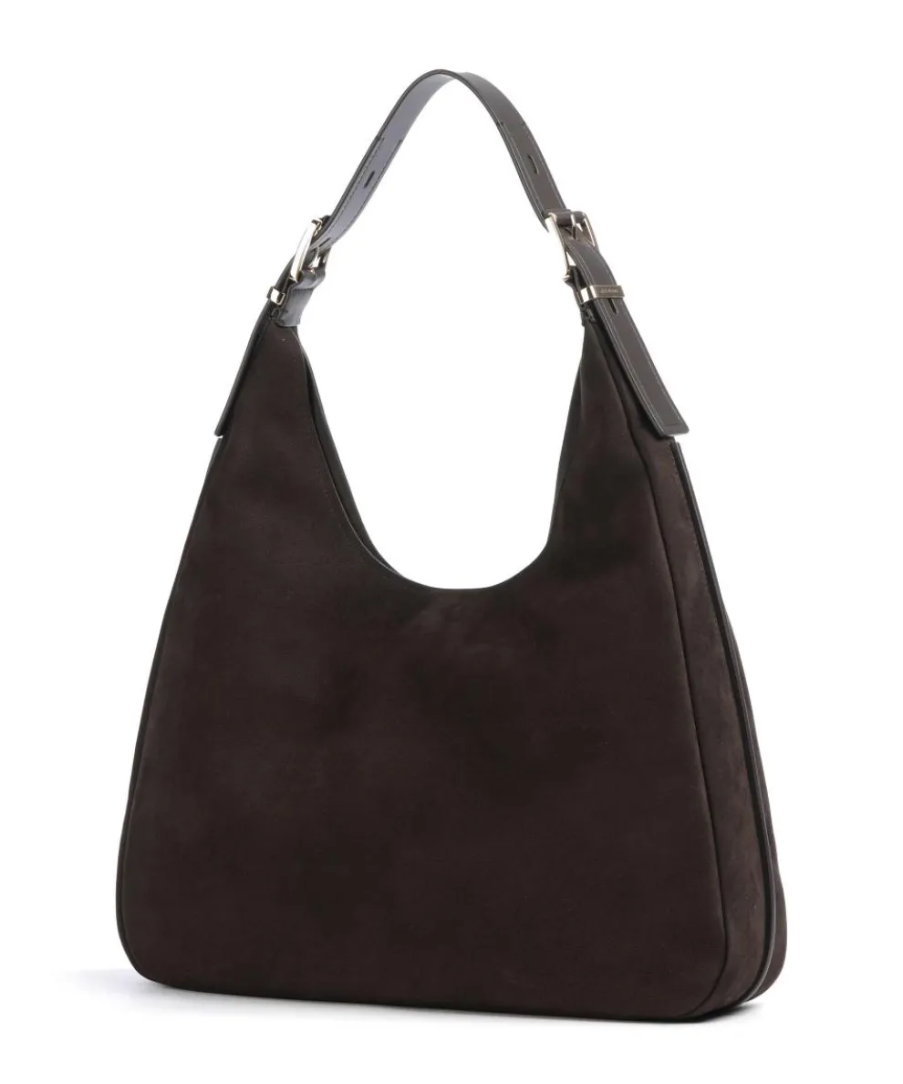 Nolita Large Hobo bag brushed cow leather dark brown
