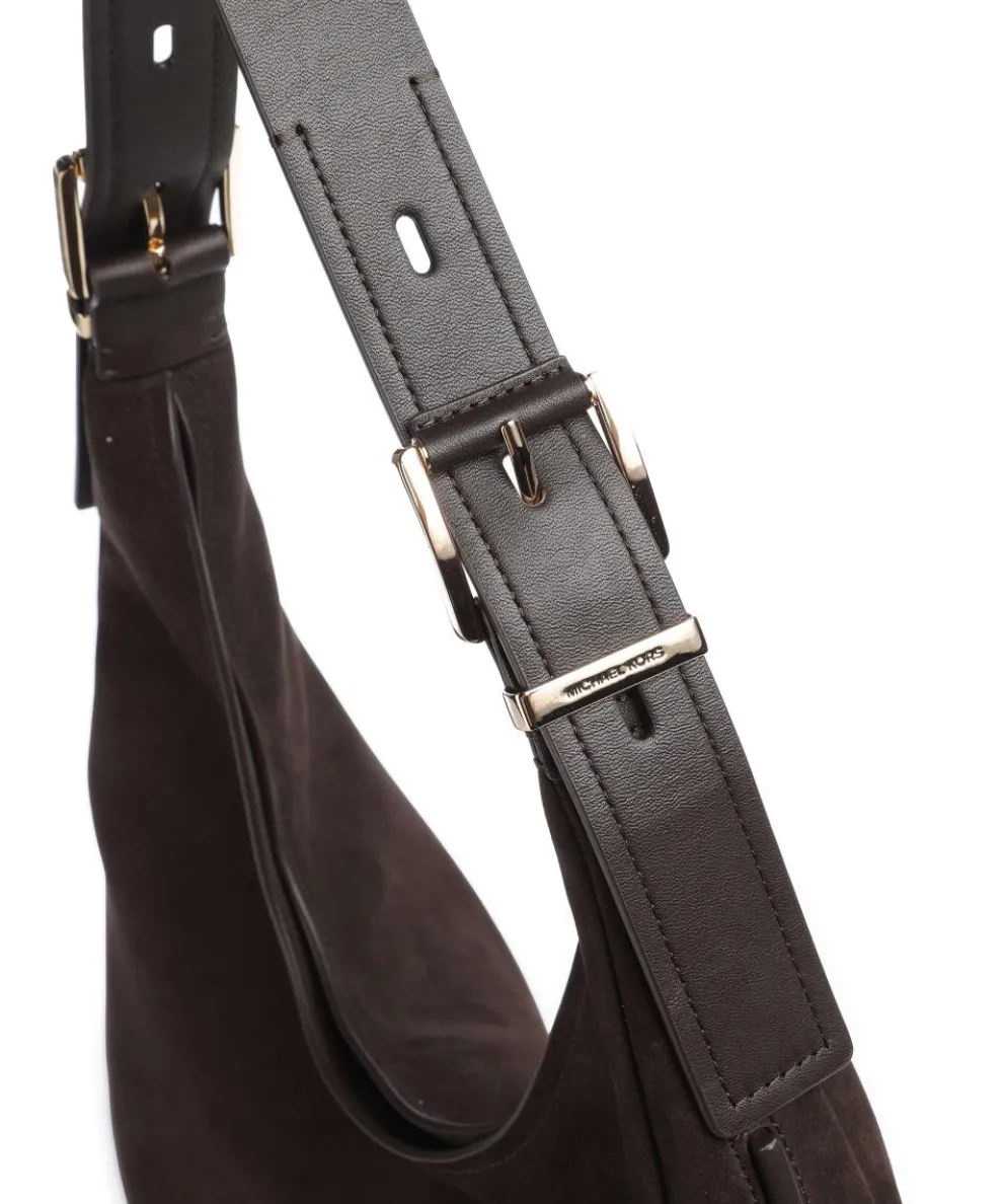 Nolita Large Hobo bag brushed cow leather dark brown